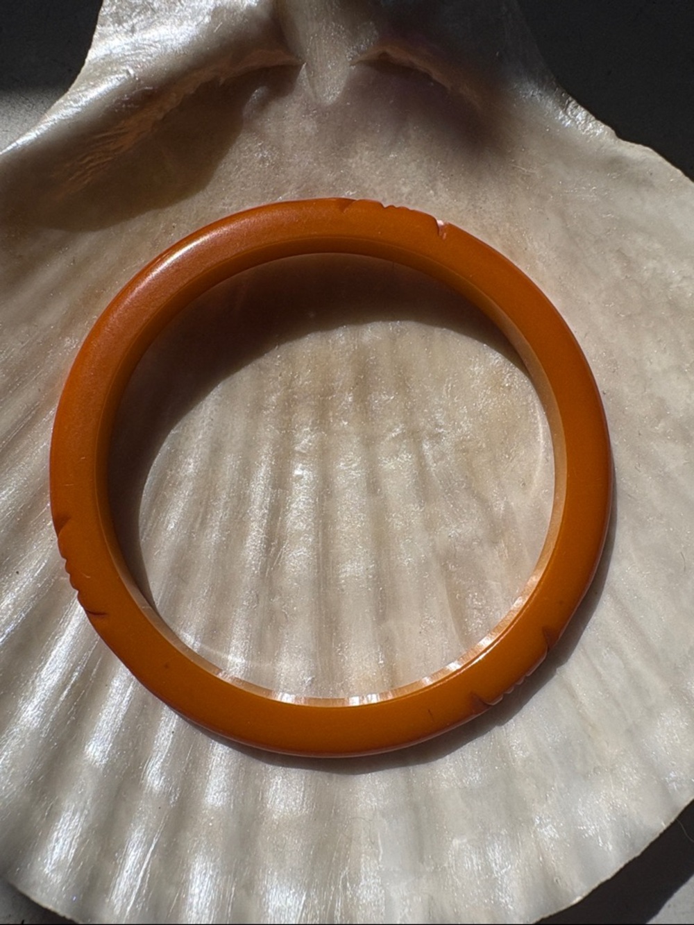 Vintage Bakelite Resin Bangle Bracelet